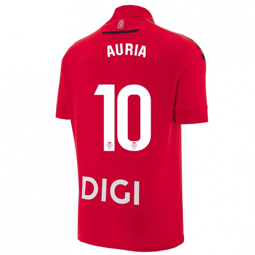 Danxen Heren Miguel Auría #10 Rood Zwart Thuisshirt Thuistenue 2025/26 T-Shirt