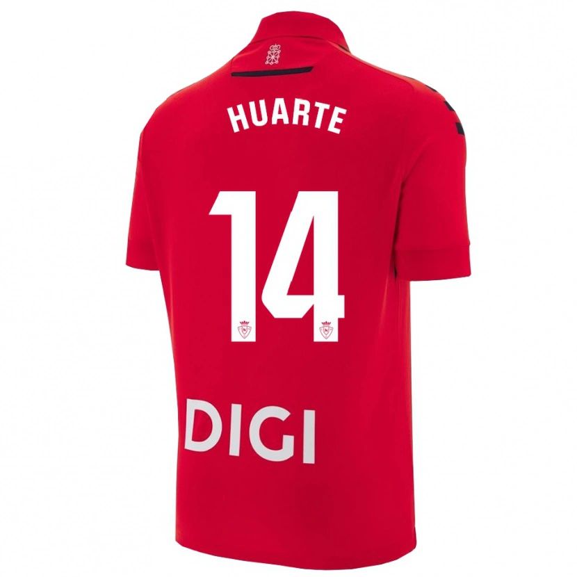 Danxen Heren Xabi Huarte #14 Rood Zwart Thuisshirt Thuistenue 2025/26 T-Shirt