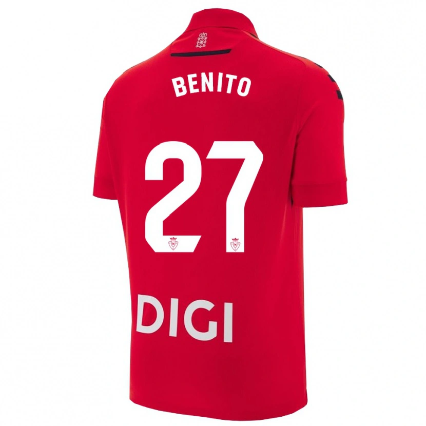 Danxen Heren Iker Benito #27 Rood Zwart Thuisshirt Thuistenue 2025/26 T-Shirt