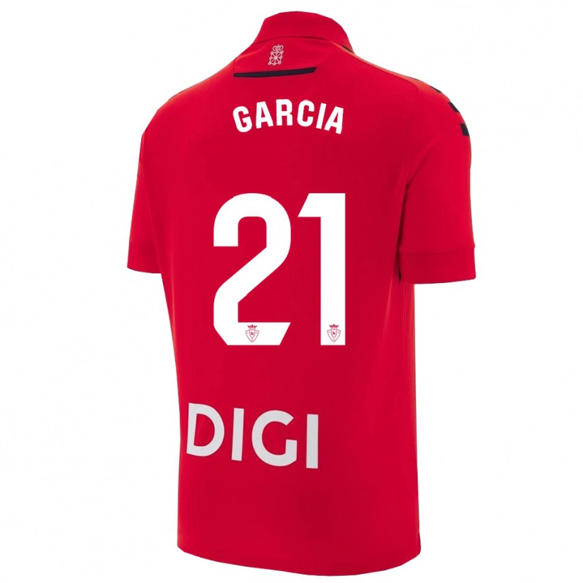 Danxen Heren Jon García #21 Rood Zwart Thuisshirt Thuistenue 2025/26 T-Shirt