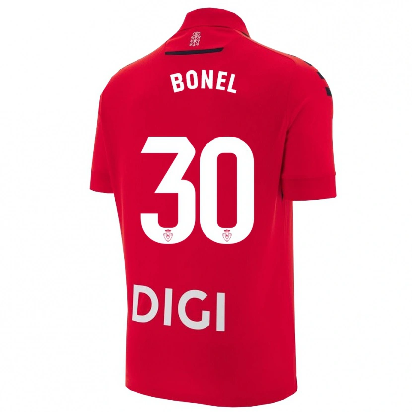 Danxen Heren Asier Bonel #30 Rood Zwart Thuisshirt Thuistenue 2025/26 T-Shirt