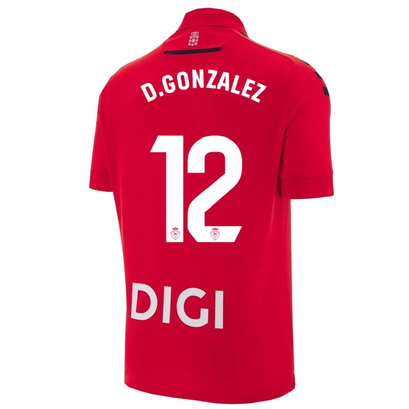 Danxen Heren Dani González #12 Rood Zwart Thuisshirt Thuistenue 2025/26 T-Shirt
