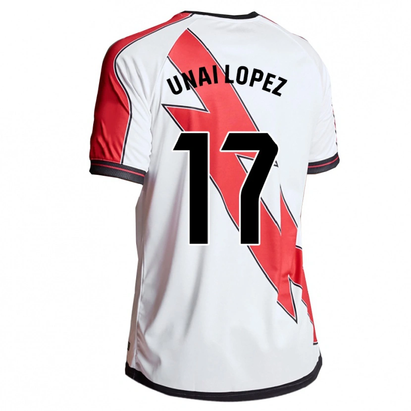 Danxen Heren Unai López #17 Wit Rood Thuisshirt Thuistenue 2025/26 T-Shirt