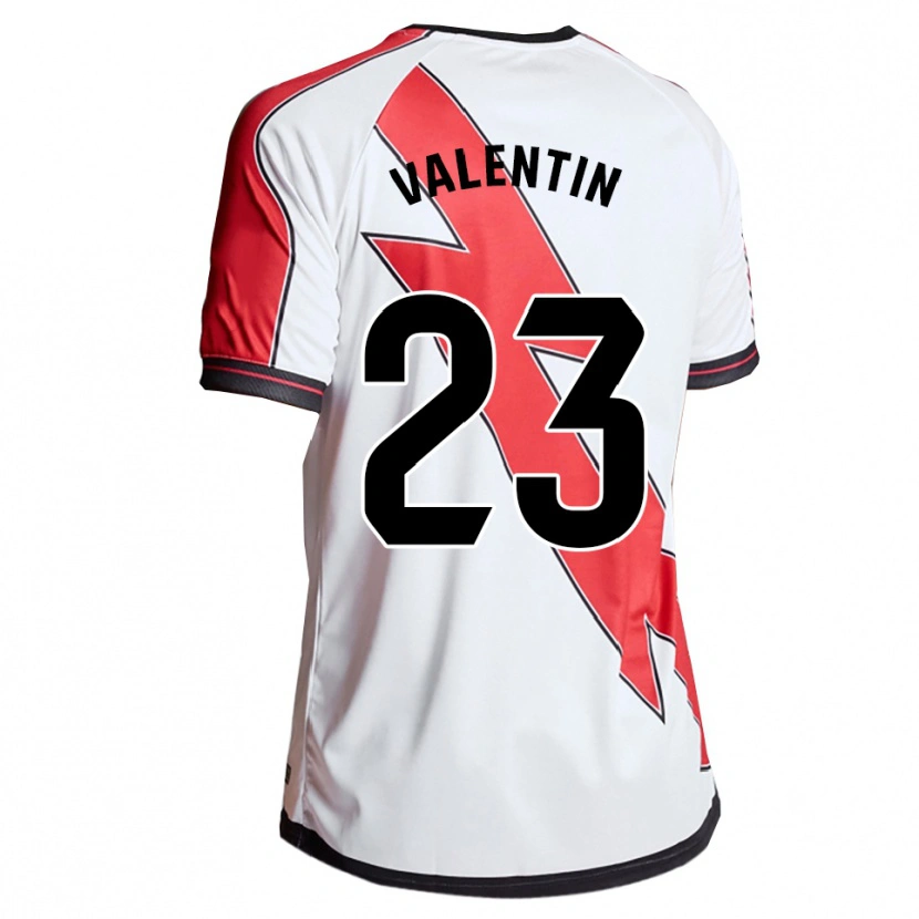 Danxen Heren Óscar Valentín #23 Wit Rood Thuisshirt Thuistenue 2025/26 T-Shirt