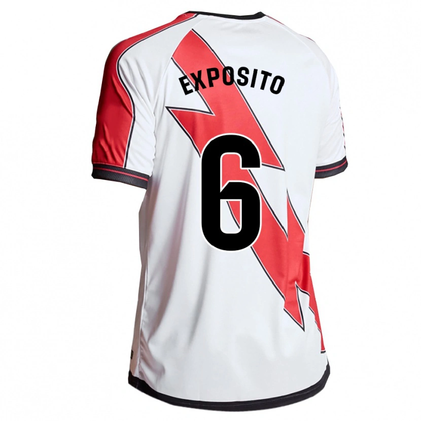Danxen Heren Álvaro Expósito #6 Wit Rood Thuisshirt Thuistenue 2025/26 T-Shirt