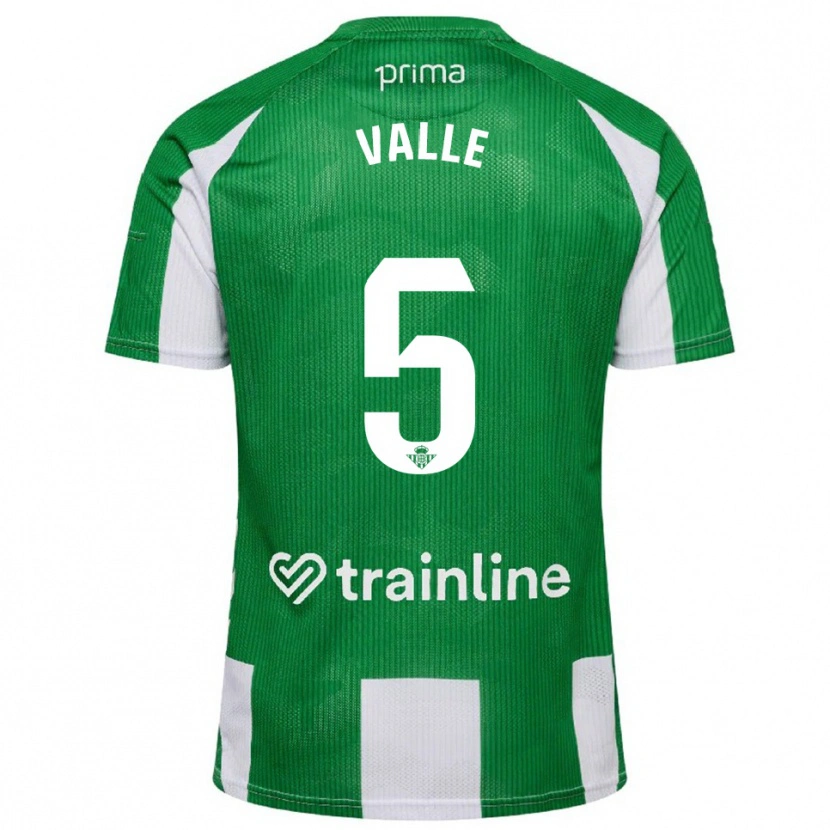 Danxen Heren María Valle López #5 Groen Wit Thuisshirt Thuistenue 2025/26 T-Shirt