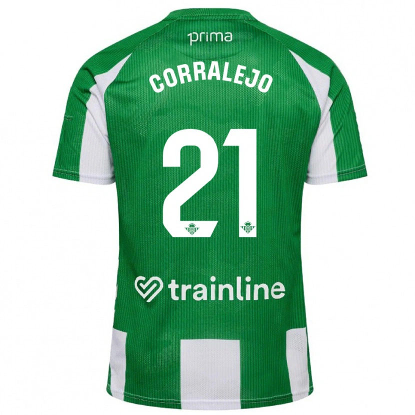 Danxen Heren Iván Corralejo #21 Groen Wit Thuisshirt Thuistenue 2025/26 T-Shirt
