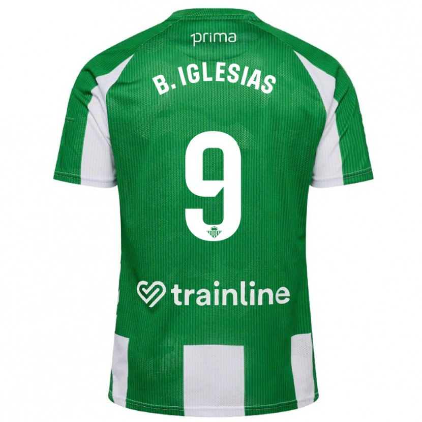Danxen Heren Borja Iglesias #9 Groen Wit Thuisshirt Thuistenue 2025/26 T-Shirt