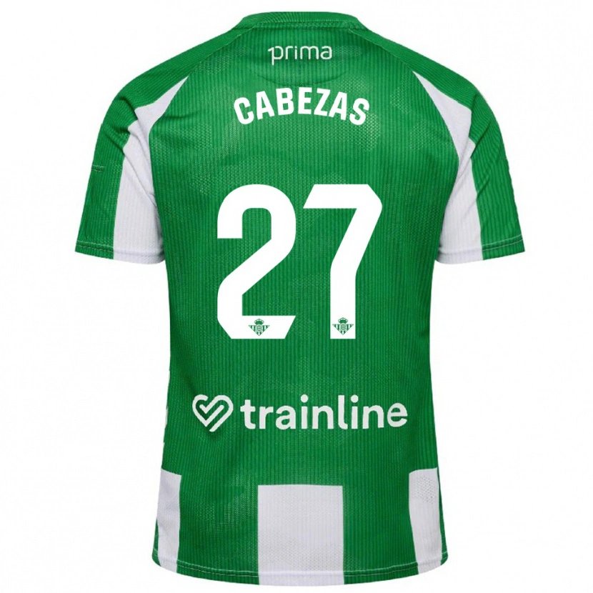Danxen Heren Ángela Cabezas #27 Groen Wit Thuisshirt Thuistenue 2025/26 T-Shirt