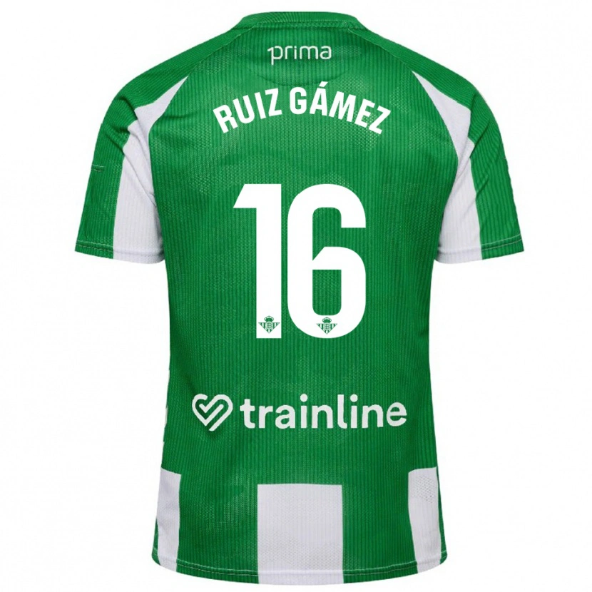 Danxen Heren María Ruiz Gámez #16 Groen Wit Thuisshirt Thuistenue 2025/26 T-Shirt
