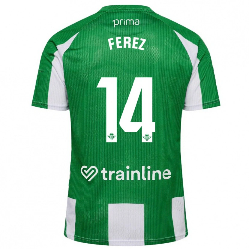 Danxen Heren Carolina Férez #14 Groen Wit Thuisshirt Thuistenue 2025/26 T-Shirt