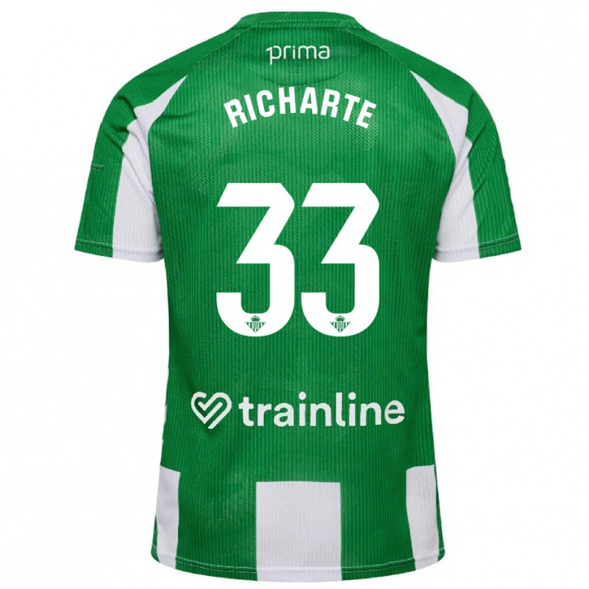 Danxen Heren Rubén Richarte #33 Groen Wit Thuisshirt Thuistenue 2025/26 T-Shirt