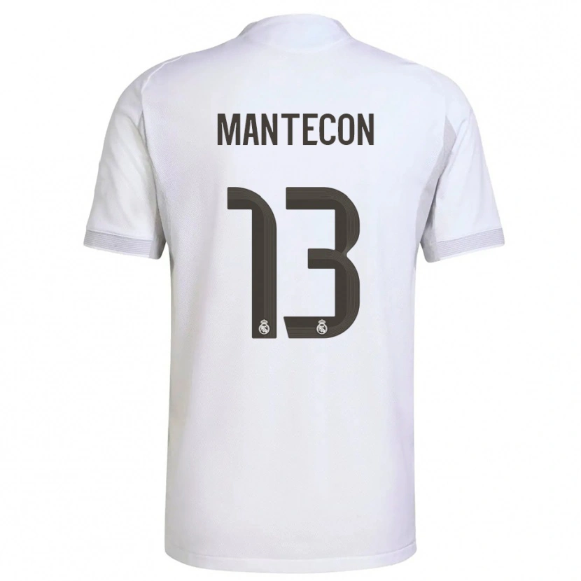 Danxen Heren Hugo Mantecón #13 Wit Geel Thuisshirt Thuistenue 2025/26 T-Shirt