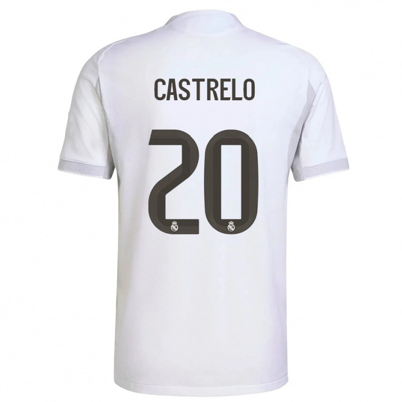 Danxen Heren Gabri Castrelo #20 Wit Geel Thuisshirt Thuistenue 2025/26 T-Shirt