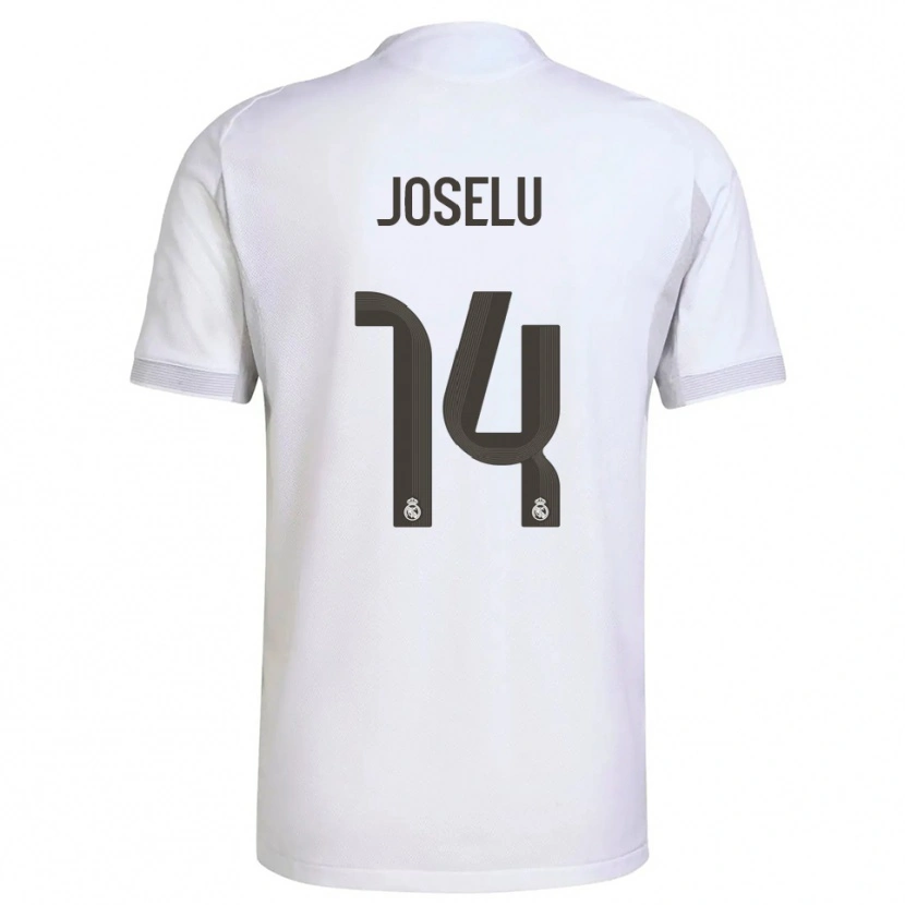 Danxen Heren Joselu #14 Wit Geel Thuisshirt Thuistenue 2025/26 T-Shirt