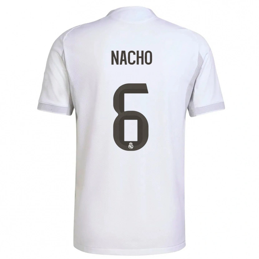 Danxen Heren Nacho Fernandez #6 Wit Geel Thuisshirt Thuistenue 2025/26 T-Shirt
