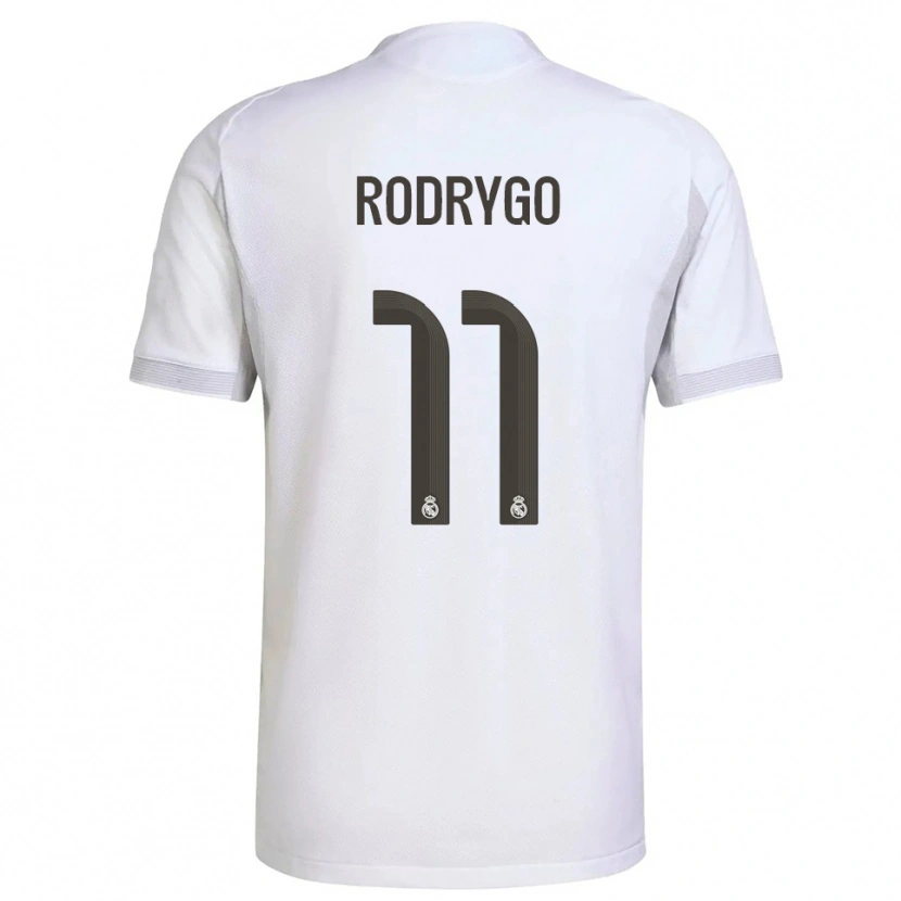 Danxen Heren Rodrygo #11 Wit Geel Thuisshirt Thuistenue 2025/26 T-Shirt