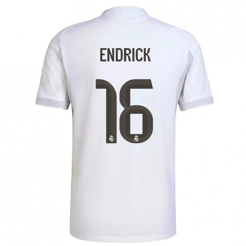 Danxen Heren Endrick #16 Wit Geel Thuisshirt Thuistenue 2025/26 T-Shirt