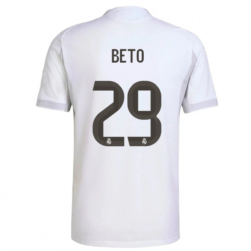 Danxen Heren Beto Martínez #29 Wit Geel Thuisshirt Thuistenue 2025/26 T-Shirt