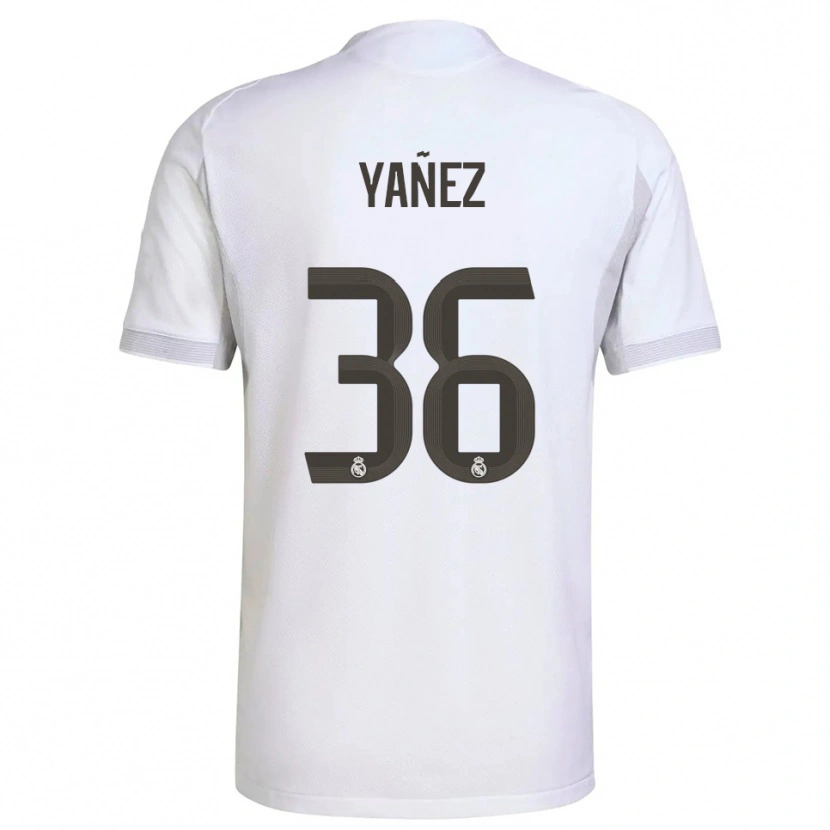 Danxen Heren Daniel Yáñez #36 Wit Geel Thuisshirt Thuistenue 2025/26 T-Shirt