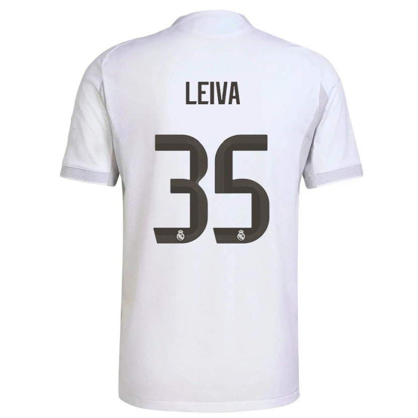 Danxen Heren Álvaro Leiva #35 Wit Geel Thuisshirt Thuistenue 2025/26 T-Shirt