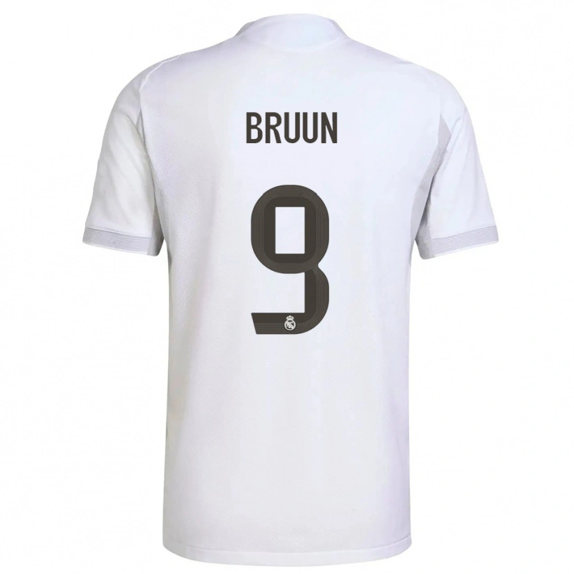 Danxen Heren Signe Bruun #9 Wit Geel Thuisshirt Thuistenue 2025/26 T-Shirt