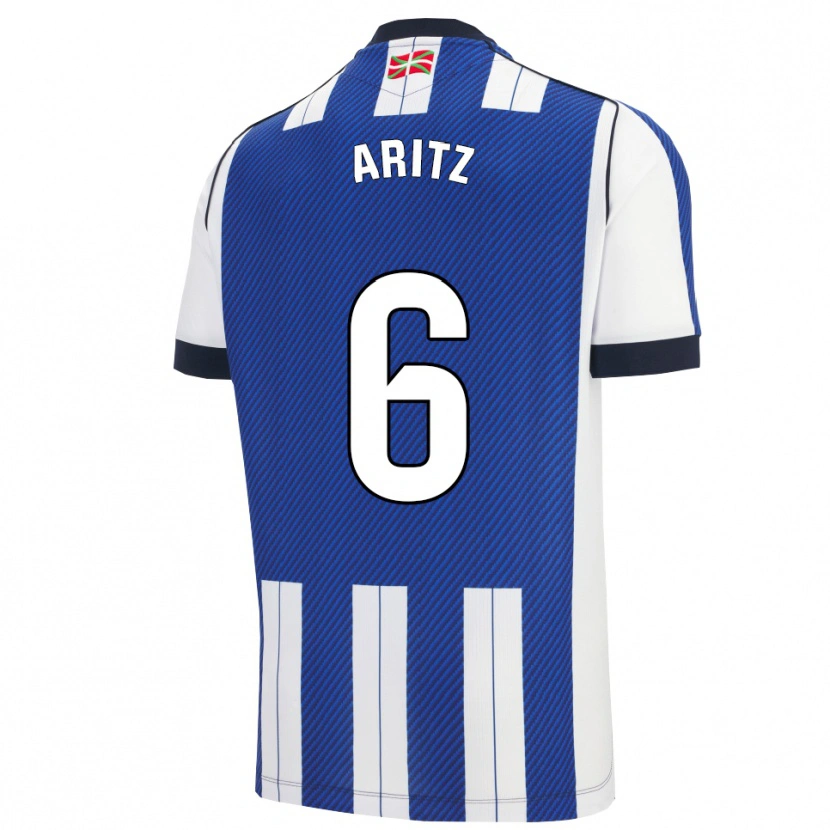 Danxen Heren Aritz Elustondo #6 Blauw Wit Thuisshirt Thuistenue 2025/26 T-Shirt