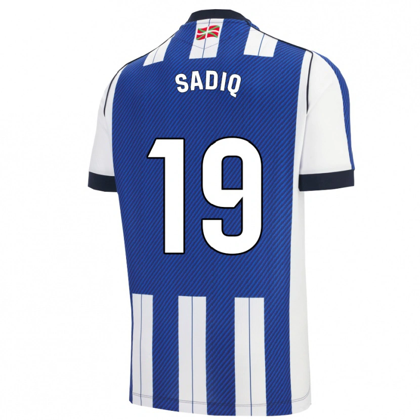 Danxen Heren Umar Sadiq #19 Blauw Wit Thuisshirt Thuistenue 2025/26 T-Shirt