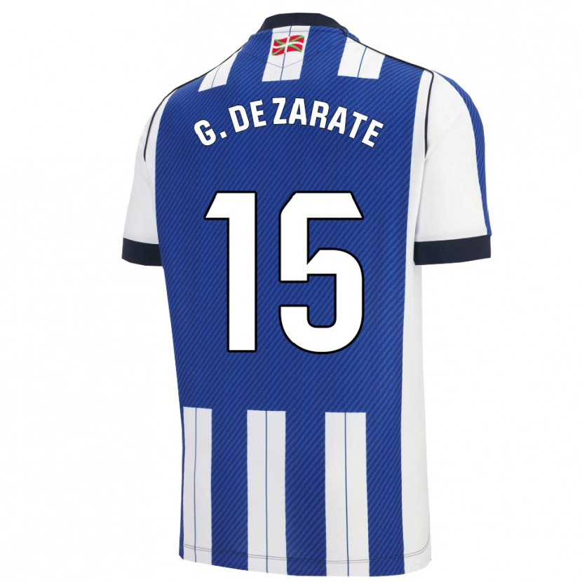 Danxen Heren Urko González De Zárate #15 Blauw Wit Thuisshirt Thuistenue 2025/26 T-Shirt