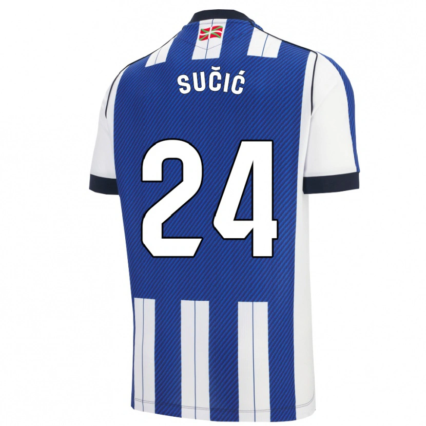 Danxen Heren Luka Sucic #24 Blauw Wit Thuisshirt Thuistenue 2025/26 T-Shirt