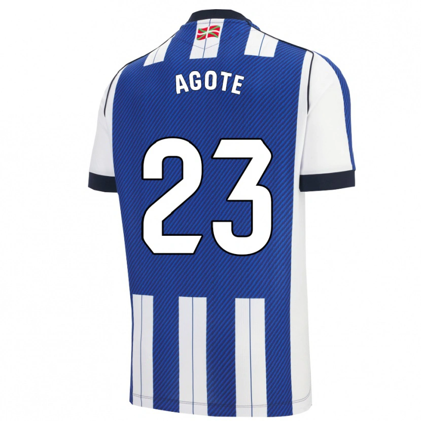 Danxen Heren Unax Agote #23 Blauw Wit Thuisshirt Thuistenue 2025/26 T-Shirt