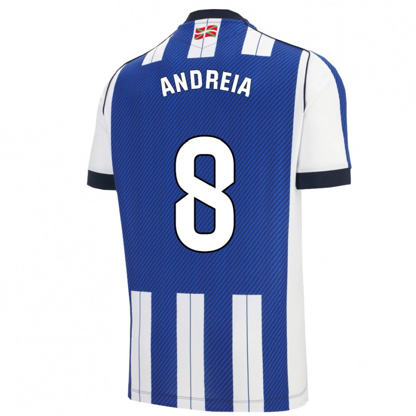 Danxen Heren Andreia Jacinto #8 Blauw Wit Thuisshirt Thuistenue 2025/26 T-Shirt