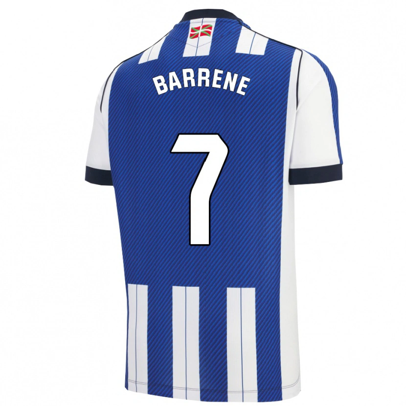 Danxen Heren Ander Barrenetxea #7 Blauw Wit Thuisshirt Thuistenue 2025/26 T-Shirt