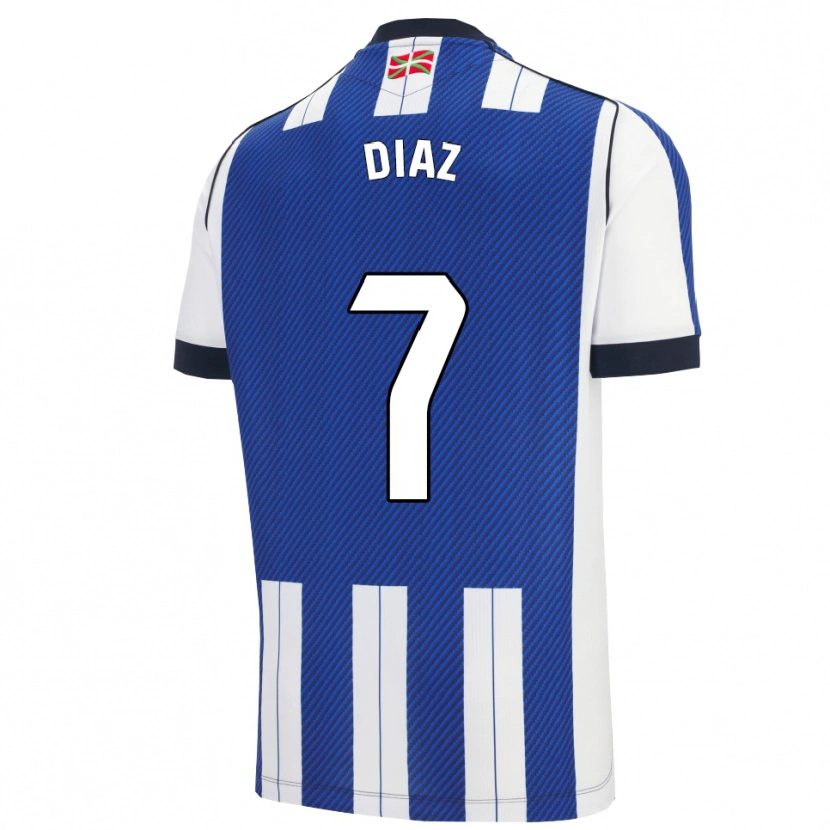 Danxen Heren Dani Díaz #7 Blauw Wit Thuisshirt Thuistenue 2025/26 T-Shirt