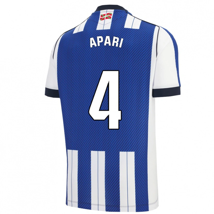 Danxen Heren Nahia Aparicio #4 Blauw Wit Thuisshirt Thuistenue 2025/26 T-Shirt