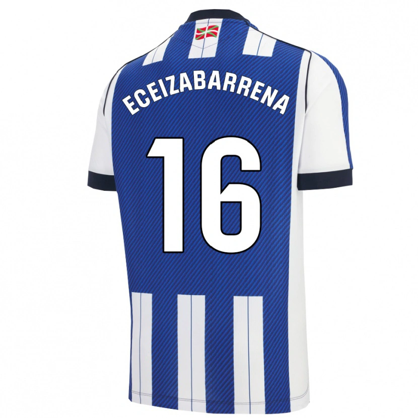 Danxen Heren Jon Eceizabarrena #16 Blauw Wit Thuisshirt Thuistenue 2025/26 T-Shirt