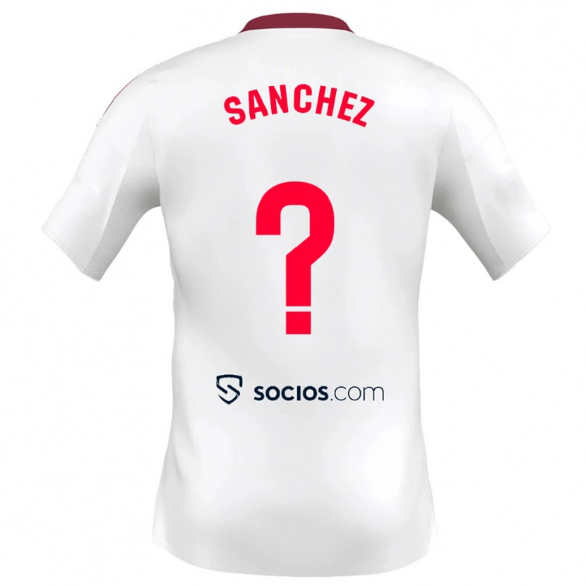 Danxen Heren Carlos Sanchez #0 Wit Rood Thuisshirt Thuistenue 2025/26 T-Shirt