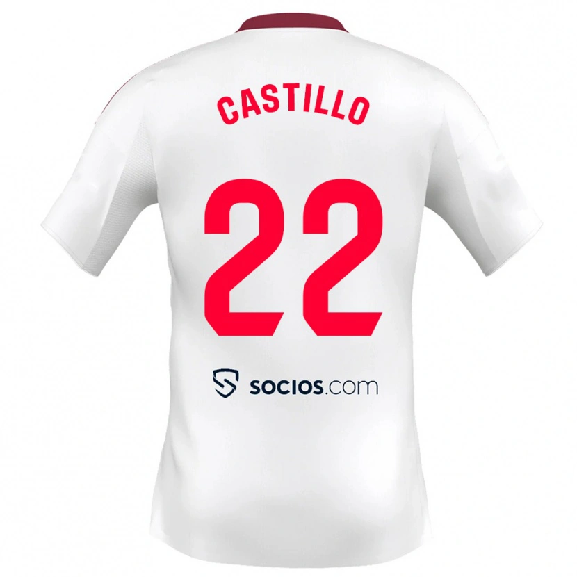 Danxen Heren José Castillo #22 Wit Rood Thuisshirt Thuistenue 2025/26 T-Shirt