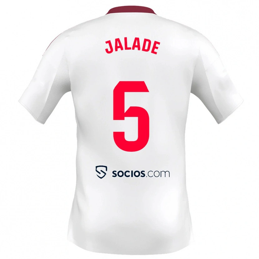 Danxen Heren Robert Jalade #5 Wit Rood Thuisshirt Thuistenue 2025/26 T-Shirt