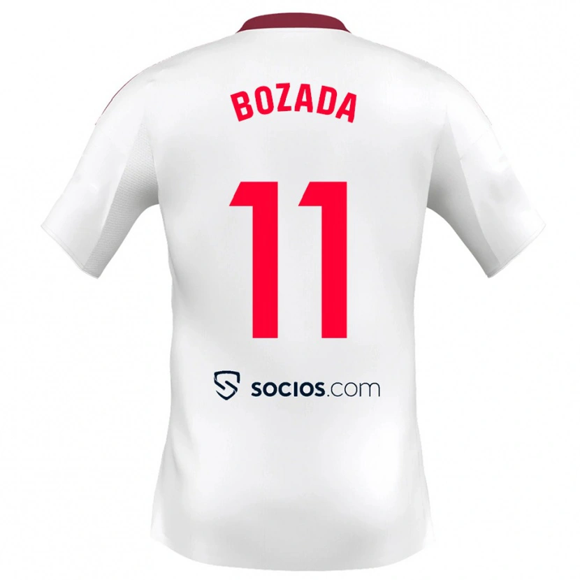 Danxen Heren José Antonio Bozada #11 Wit Rood Thuisshirt Thuistenue 2025/26 T-Shirt