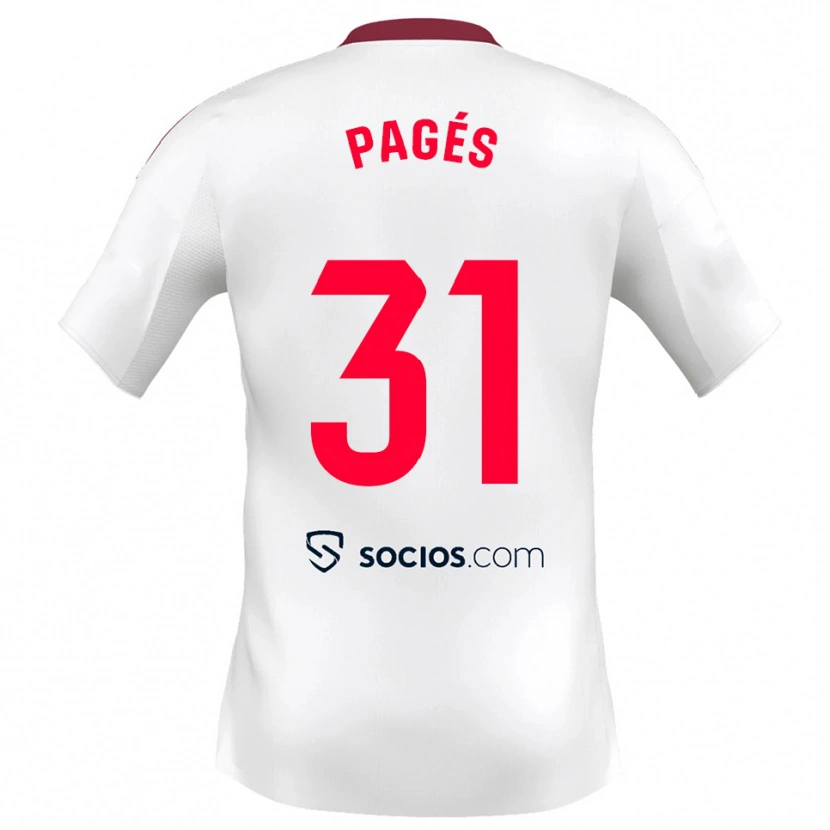 Danxen Heren Lukas Pagés #31 Wit Rood Thuisshirt Thuistenue 2025/26 T-Shirt