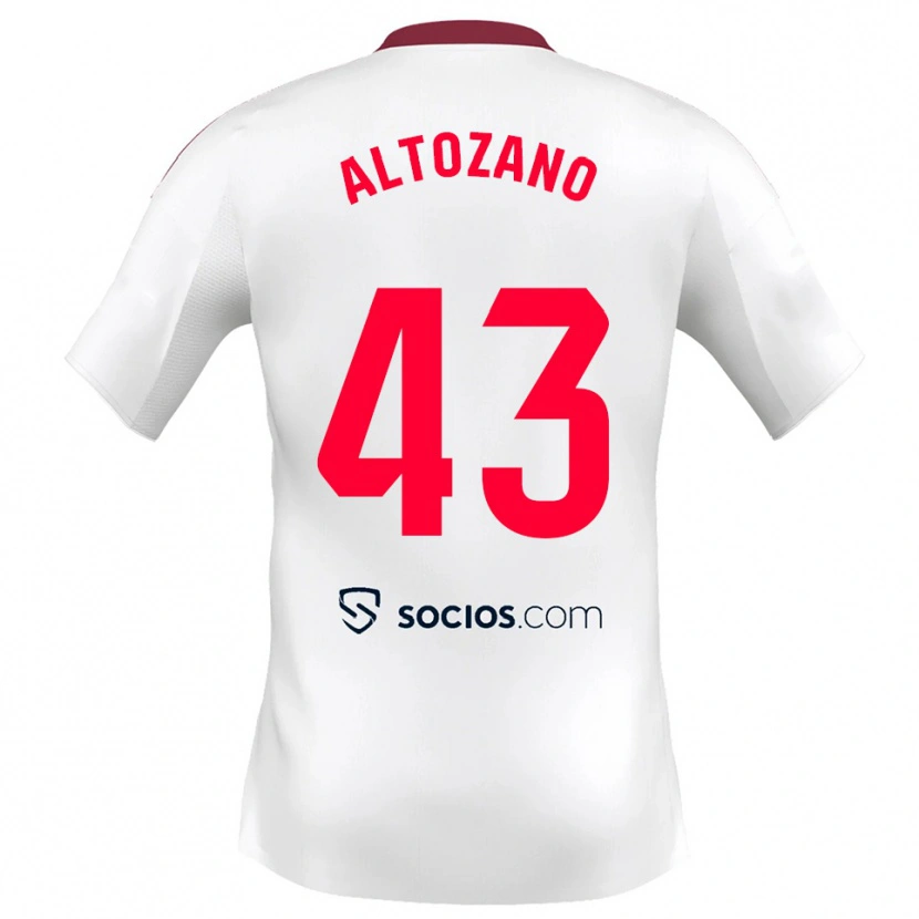 Danxen Heren Edu Altozano #43 Wit Rood Thuisshirt Thuistenue 2025/26 T-Shirt