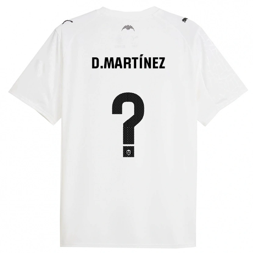 Danxen Heren David Martínez #0 Wit Zwart Thuisshirt Thuistenue 2025/26 T-Shirt