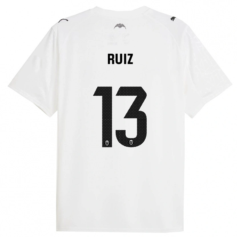 Danxen Heren Nil Ruiz #13 Wit Zwart Thuisshirt Thuistenue 2025/26 T-Shirt