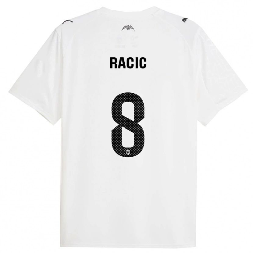 Danxen Heren Uros Racic #8 Wit Zwart Thuisshirt Thuistenue 2025/26 T-Shirt