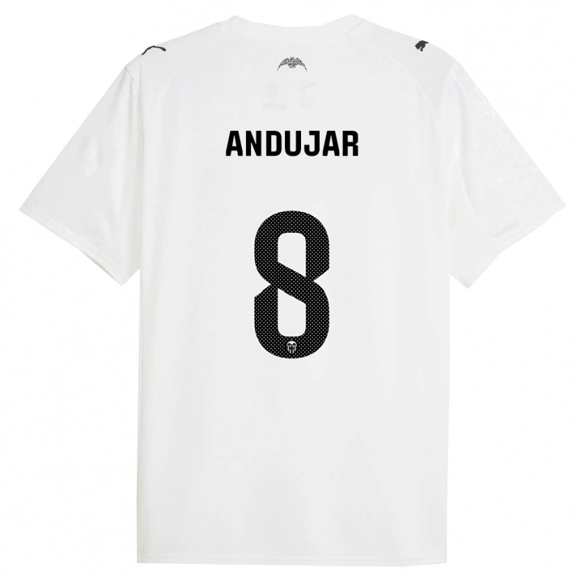 Danxen Heren Candela Andujar #8 Wit Zwart Thuisshirt Thuistenue 2025/26 T-Shirt