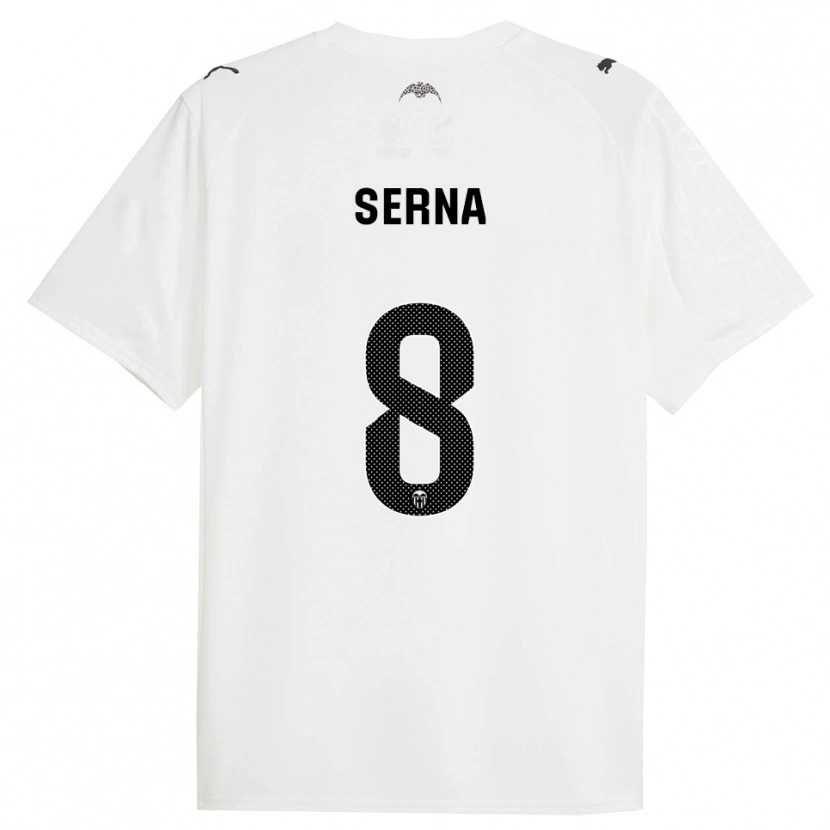 Danxen Heren Liced Serna #8 Wit Zwart Thuisshirt Thuistenue 2025/26 T-Shirt