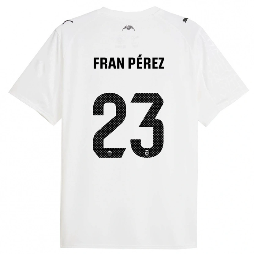 Danxen Heren Fran Pérez #23 Wit Zwart Thuisshirt Thuistenue 2025/26 T-Shirt