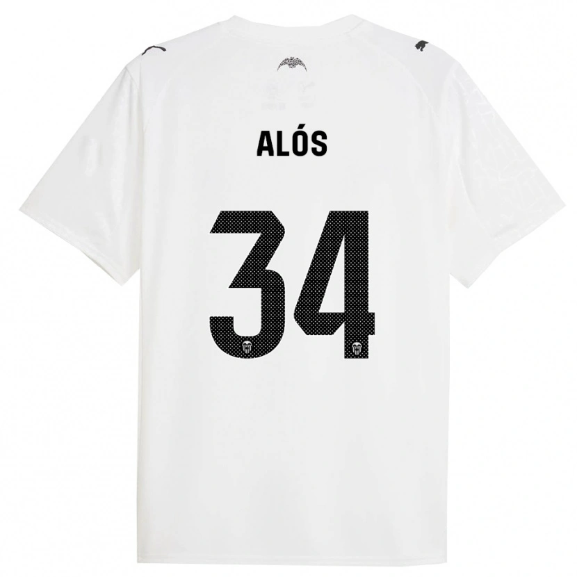 Danxen Heren Carlos Alós #34 Wit Zwart Thuisshirt Thuistenue 2025/26 T-Shirt
