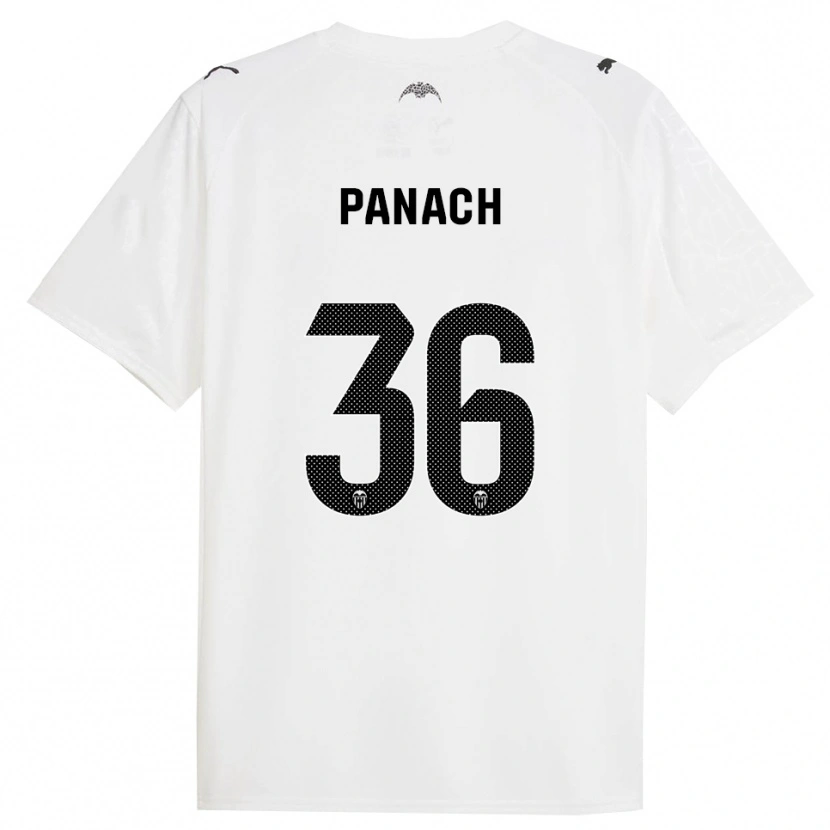 Danxen Heren Alejandro Panach #36 Wit Zwart Thuisshirt Thuistenue 2025/26 T-Shirt